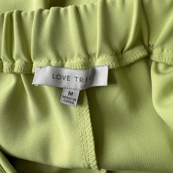 Love Tree Skort Blazer Suiting Bright Green Elastic Band Medium Asymmetrical Zip - Picture 6 of 7